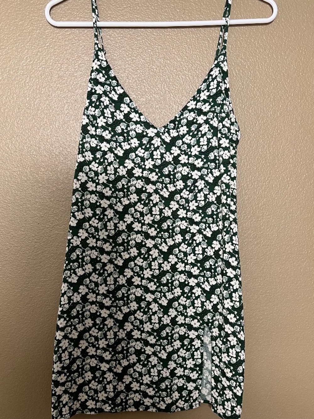 Reformation Green Floral Mini Dress